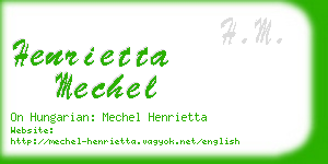 henrietta mechel business card
